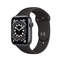 Apple Watch Series 6 (GPS, 44mm) - Space Gray Aluminum Case with Black Sport Band