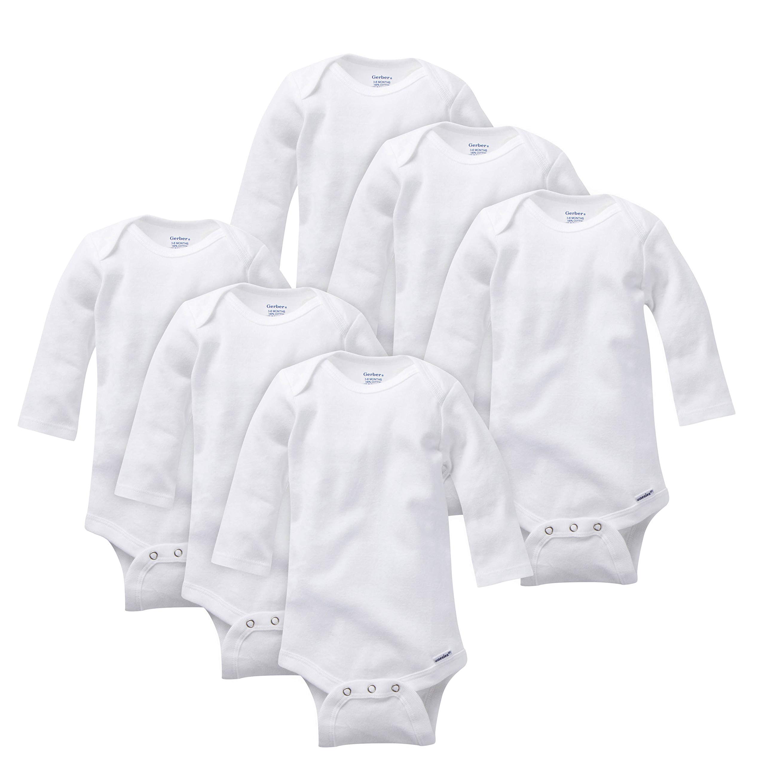 Gerber unisex-baby Multi-pack Long-sleeve Onesies Bodysuit Mitten Cuff Sizes