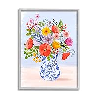Stupell Industries Bright Flowers in Pottery Framed Giclee Art by Sharon Lee