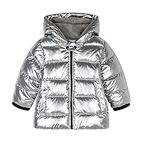 Toddler Girls Boys Winter Coats Hooded Puffer Jacket Autumn Warm Outerwear Kids Zipper Up Tween Snowsuit