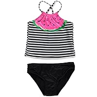 Girls' 2-Piece Watermelon Tankini Swimsuit Set Outfit