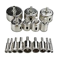 Diamond Drill Bit 3-50mm for Glass Tile Marble Granite Core Hole Saw Drill Bits Power Tool Drill Cutter 10Pcs (Color : No.3 10pcs Set)