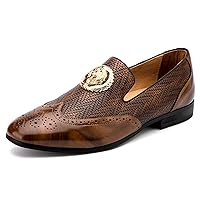 Meijiana Men's Fashion Classic Faux Leather Loafers and Weeding Dress Shoes for Men