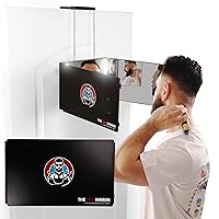 LIPFISBARBERSHOP.COM The 360 Mirror for Haircuts for Men with Light - 3 Way Mirror for Self Hair Cutting - Three Way Mirror to Cut Your Own Hair - Barber Mirror Self Haircut Mirror (| with LED |)