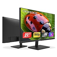 27 inch Monitor with 2K 2560 x 1440 IPS Panel 75hz | Computer Monitor 27 inch QHD with HDMI, DP and VESA Wall Mountable | Eye Protection PC 1440p Monitor for Working and Gaming