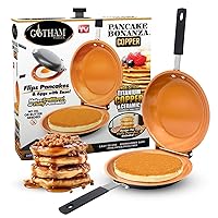 Double Sided Pan, The Perfect Pancake Maker – Nonstick Copper Easy to Flip Pan, Frying Pan for Fluffy Pancakes, Omelets, Frittatas & More! Pancake Pan Dishwasher Safe Large