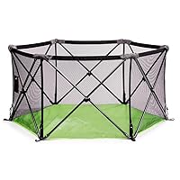 Summer Infant Pop ‘n Play Portable Playard, Green - Lightweight Play Pen for Indoor and Outdoor Use - Portable Playard with Fast, Easy and Compact Fold