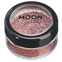 Holographic Glitter Shakers 100% Cosmetic Glitter for Face, Body, Nails, Hair and Lips - 0.17oz - Rose Gold