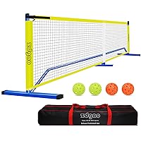 Zdgao Pickleball Net for Driveway with 22FT Regulation Size Pickleball Net, 4 Outdoor Pickleballs and Carry Bag, Weather Resistance Strong Steel Frame