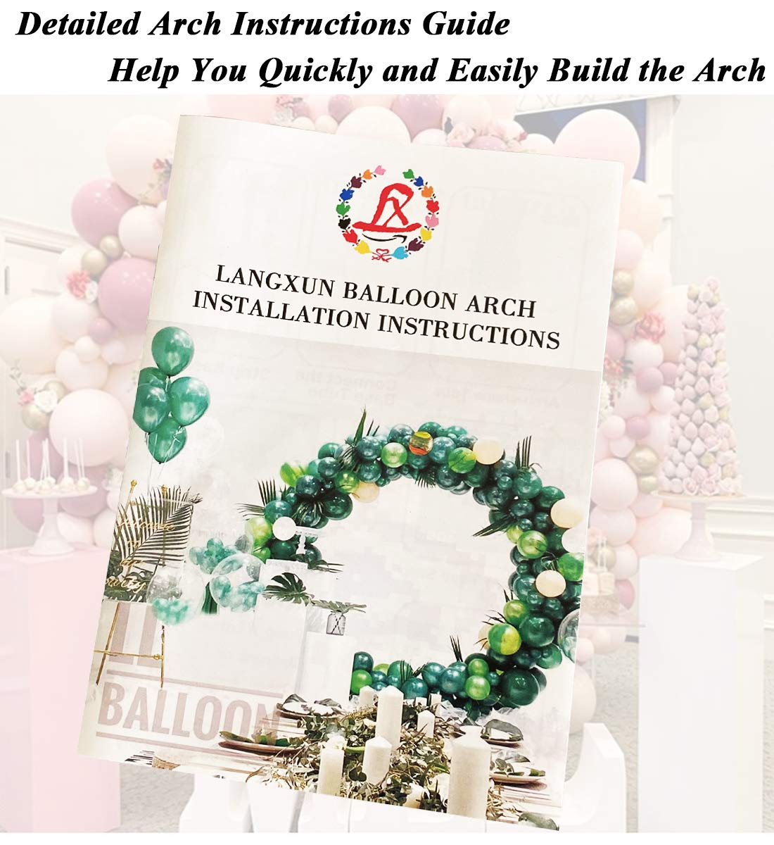 LANGXUN 6ft (1.9m) Large Size Gold Metal Round Balloon Arch kit Decoration, for Birthday Decoration, Wedding Decoration and Photo Background Decoration, Christmas Decorations 2023 Upgrade Model