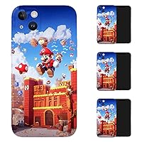 Mario 4 Pack Printed TPU Soft Shell Phone Cases, for iPhone 15 Plus Cases - Non-Yellowing and Shockproof White