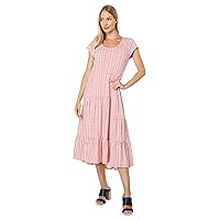 Tommy Hilfiger Women's Tiered Stripe Midi Dress, Coralie Multi