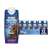 Pure Protein Chocolate Protein Shake, 30g Complete Protein, Ready to Drink and Keto-Friendly, Vitamins A, C, D, and E plus Zinc to Support Immune Health, 11oz Bottles, 12 Pack