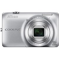 Nikon COOLPIX S6300 16 MP Digital Camera with 10x Zoom NIKKOR Glass Lens and Full HD 1080p Video (Silver)