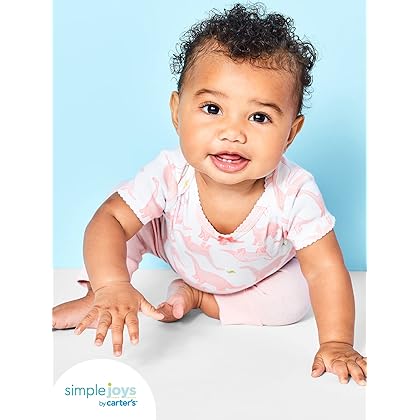 Simple Joys by Carter's Baby Girls' Short-sleeve Bodysuit, Pack of 6