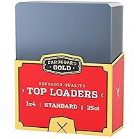 35pt Top Loaders for Cards - 25 Count - Premium 3x4 Inch Trading Card Toploaders - Protect Your Baseball and Sports Cards with These Crystal Clear Hard Plastic Sleeves Protectors