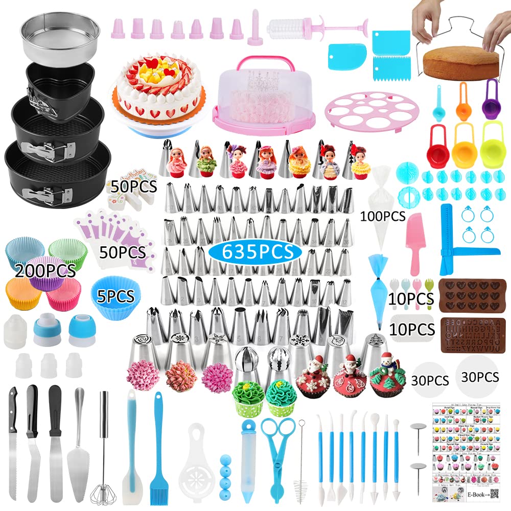 Mua Cake Decorating Kit,635 Pcs Cake Decorating Supplies With 3 ...