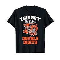 Basketball 10 Year Old Birthday Boy Shirt, Double Digits T-Shirt