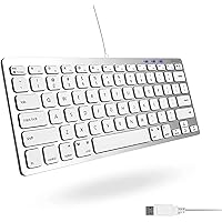 Macally SLIMKEYCA, compact USB-A Keyboard for Mac, US QWERTY Key Cap Layout