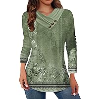 Womens Blouses Casual Soft Shirts for Teens Girls Cute Ladies Top Womens Long Sleeve Shirts Dressy Casual Ladies Tops and Blouses for Fall and Winter(3-Mint Green,XX-Large)