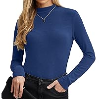 PrinStory Womens Tops Fall Long Sleeve Shirts Business Dressy Casual Pullover Tops for Women 2023 Trendy