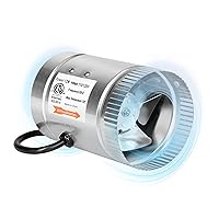 iPower 4 Inch Inline Booster Duct Fan 100 CFM HVAC Exhaust Ventilation Blower with Low Noise for Grow Tent, Basements, Bathrooms, Kitchens and Attics