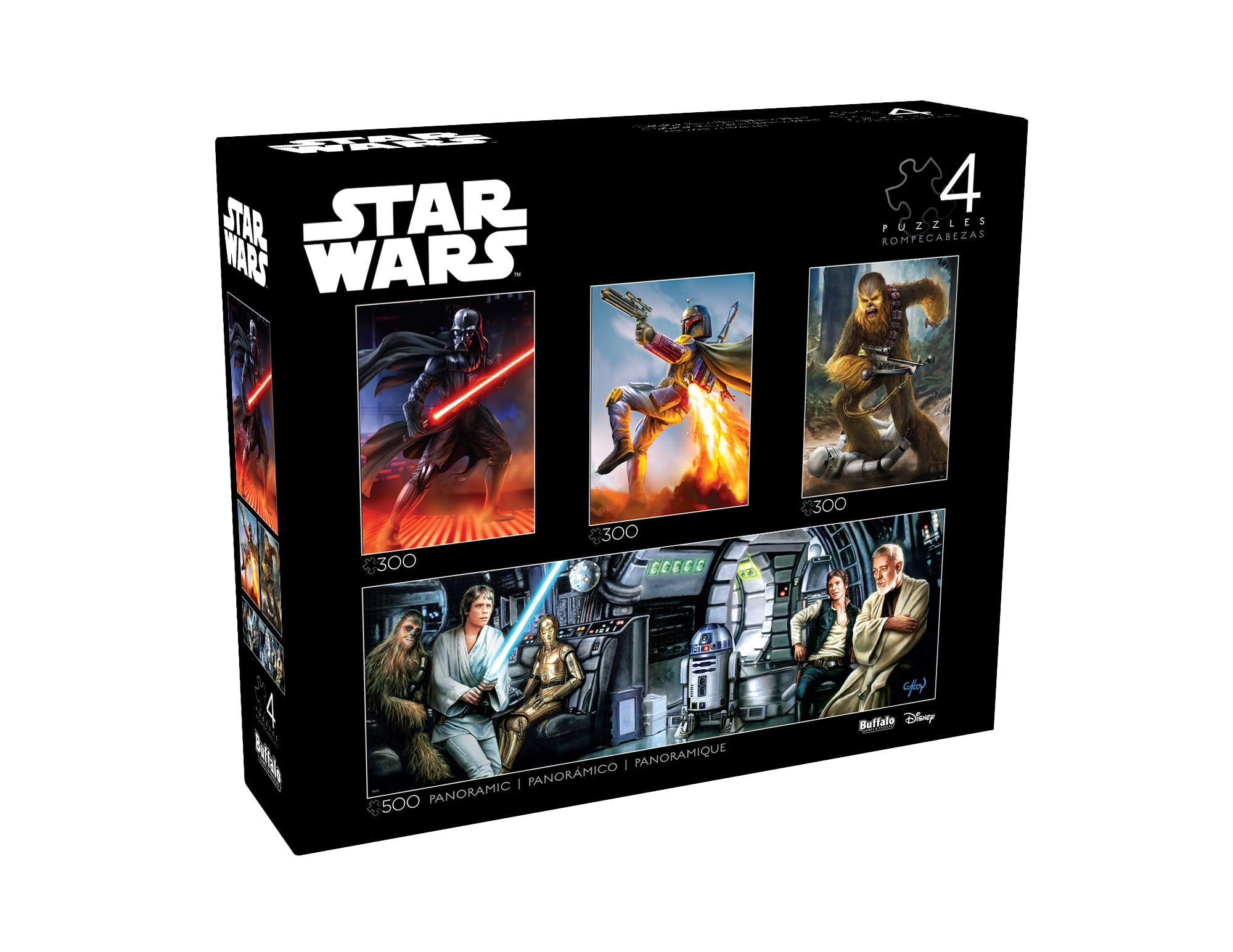Buffalo Games - Star Wars - Classic Multipack for Adults Challenging Puzzle Perfect for Game Nights - Multipack Piece Finished Size is Varied