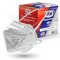 IFM INDIANA FACE MASK N95 Respirator Masks | Box of 25 | NIOSH APPROVED N95 | Made in USA | Particulate Respirator >95% | Individually Wrapped | Universal Fit | Certified Particulate Respirators