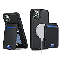 Ｈａｖａｙａ for iPhone 11 Pro magsafe Case Compatible iPhone 11 pro Wallet case with Card Holder iPhone 11 Pro Phone Case Wallet Magsafe Compatible Detachable Magnetic Leather for Men-Black