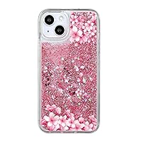 Case for iPhone 12 Mini,Glitter Christmas Quicksand Moving Love Hearts Star Flower Cute Animals Flowing Liquid Protective Soft TPU Phone Case for iPhone 12 Mini 5.4 inch 2020 (Small Peach)