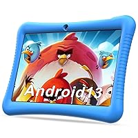 10 Inch Tablet Android 13,Gaming Tablet for Kids 6-12,Large 10.1''IPS FHD Display Tablet PC with WiFi, Dual Camera, GPS, Bluetooth, 6000mAh Battery