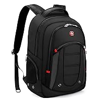 CROSSGEAR Large Travel Laptop Backpack 17.3” Water-resistant Daily Backpacks Durable Business Computer Bookbag Office Laptop Bag with USB Charging Port Best Gift for Men Traveler Essentials