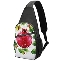 Chest Bag Sling Bag for Men Women Red Fruit Sport Sling Backpack Lightweight Shoulder Bag for Travel