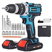 Inchhold Cordless Screwdriver Set, 21 V Cordless Drill with 2 Batteries 1500 mAh, 3-1 Electric Screwdriver, Combi Drill and Screwdriver Set for Home Use and DIY