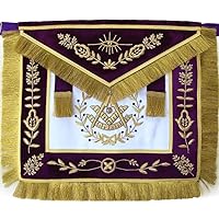 Masonic Grand Lodge Past Master Apron Hand Embroidered
