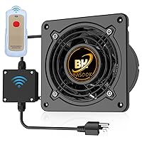 Through Wall Exhaust Fan with Wireless Remote Control, Strong Signal Through Walls (100Ft Indoor), Refuse Wiring Hassle, Suitable For Kitchen, Bathroom, Living Room, Garage, Attic and More.( 6 Inch)