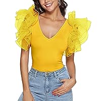 Womens Summer Wide Leg Jumpsuits Women Sexy Short Sleeve Solid Color Tight Tee Shirt Blouse Tops Sexy Rompers