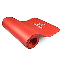 ProsourceFit Extra Thick Yoga and Pilates Mat Long High Density Exercise Mat with Comfort Foam and Carrying Strap