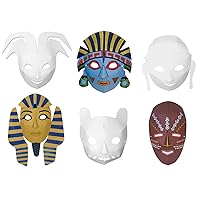 Creativity Street Multi-Cultural Dimensional Masks, Assorted Designs, 24 Pack (AC4653)