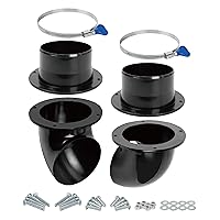 POWERTEC 70292 4-Inch Cyclone Dust Collection Elbows and Couplers Separator Kit for Woodworking Debris Containers, Buckets and Barrels