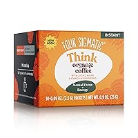 Foods Mushroom Instant Coffee, Organic and Fair Trade with Lions Mane, Chaga, & Mushroom Powder, Focus & Immune Support, Paleo, 0.9 Oz - 10 Count (Pack of 1)
