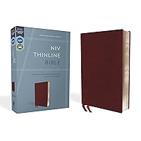 NIV, Thinline Bible, Bonded Leather, Burgundy, Red Letter, Comfort Print NIV, Thinline Bible, Bonded Leather, Burgundy, Red Letter, Comfort Print Bonded Leather