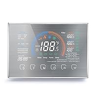 Wi-Fi Smart Thermostat, Heat Pump Room Thermostat Temperature Controller, Color LCD Screen Programmable Touch Control/Mobile APP/Voice Control Compatible with Alexa/Google Home