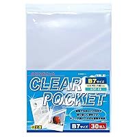 Hakuba Photo Bag Pocket Clear Pocket B7 (L) Size 30 Pieces L Transparent KOP-93