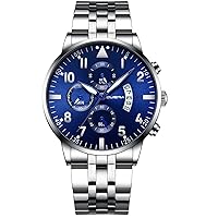 Men's Business Luxury Fashion Men's Quartz Watch Stainless Steel Band Waterproof Men's Digital Watches Jewellery Diving Watches Men's Gifts for Classmates