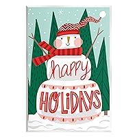 Happy Holidays Happy Snowman Wood Wall Art, Design by Arrolynn Weiderhold