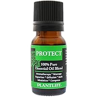 Plantlife Protect Aromatherapy Essential Oil Blend - Straight from The Plant 100% Pure Therapeutic Grade - No Additives or Fillers - Made in California 10 ml