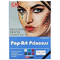 10-Piece Markup Set Halloween Hottie Costume Make Up Kit for Adults Pop Art Princess