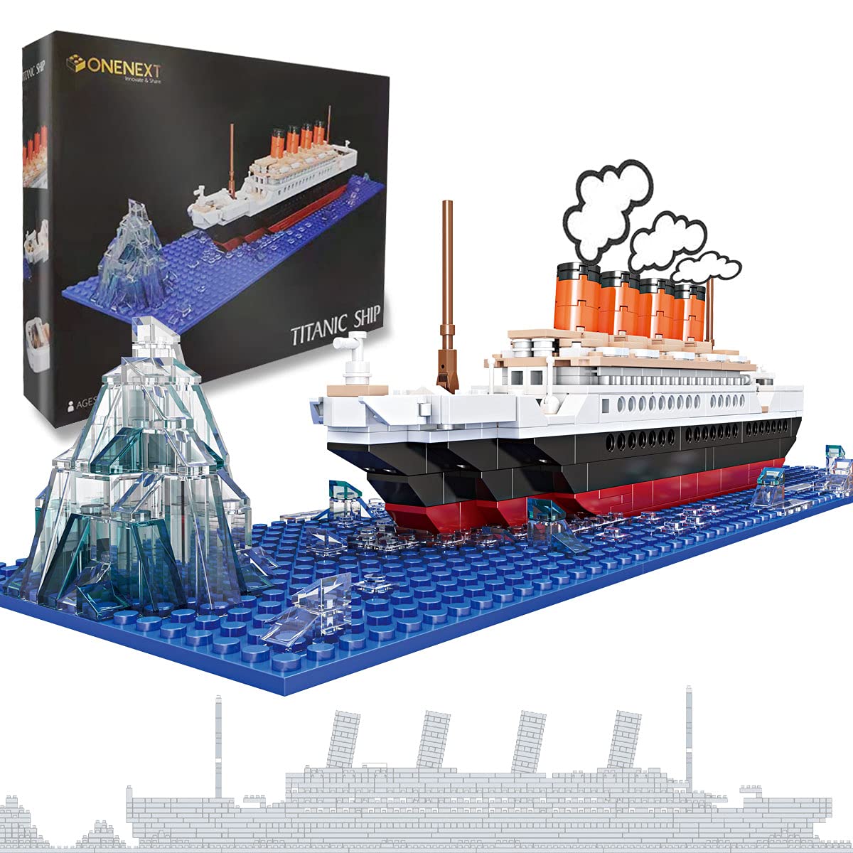 Mua OneNext RMS Titanic Model Large Building Block Set 548pcs 100%  Compatible DIY Educational Toys 3D Puzzle Gift for Adults and Kids trên  Amazon Mỹ chính hãng 2023 | Giaonhan247
