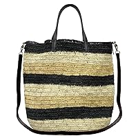 Sensi Studio, Stripes El Viajero Soft and Flexible Woven Straw Bag